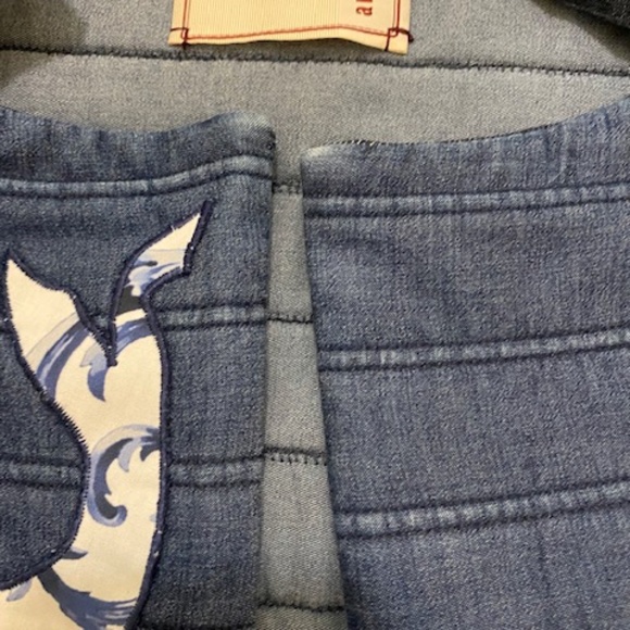 Antonio Marras Short Quilted Embroidered Denim Jacket Sz US 6 - Picture 9 of 10